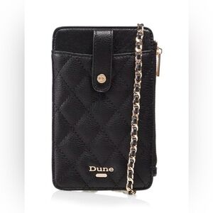black synthetic Dune Kimmyy quilted phone holder purse
